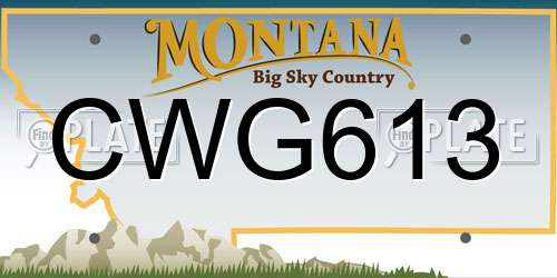 CWG613 Montana License Plate