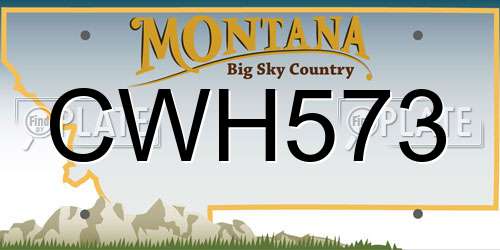 CWH573 Montana License Plate