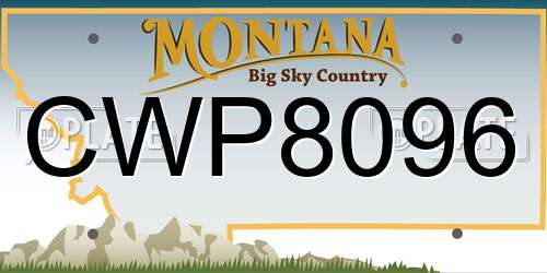 CWP8096 Montana License Plate