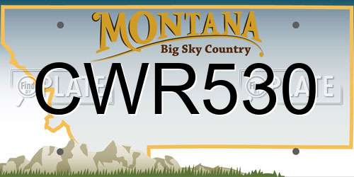 CWR530 Montana License Plate