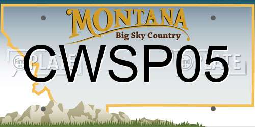 CWSP05 Montana License Plate