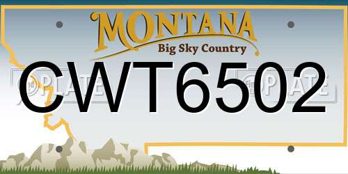 CWT6502 Montana License Plate