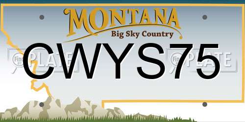 CWYS75 Montana License Plate