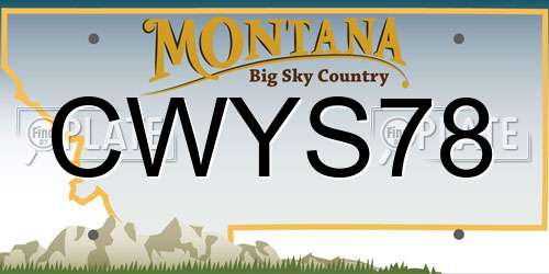 CWYS78 Montana License Plate