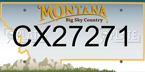 CX27271 Montana License Plate