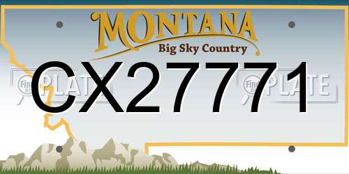 CX27771 Montana License Plate