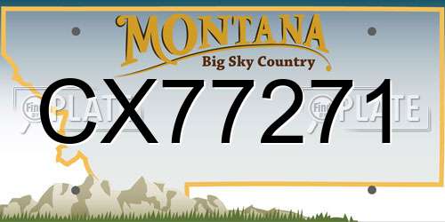 CX77271 Montana License Plate