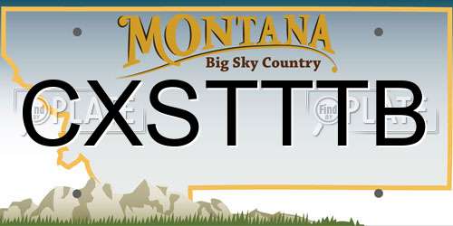 CXSTTTB Montana License Plate