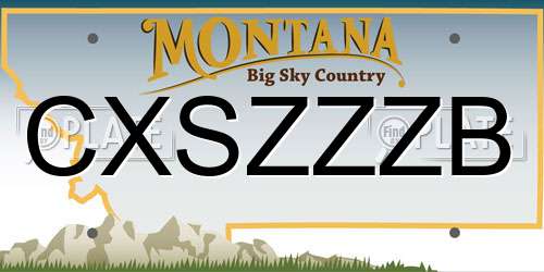 CXSZZZB Montana License Plate