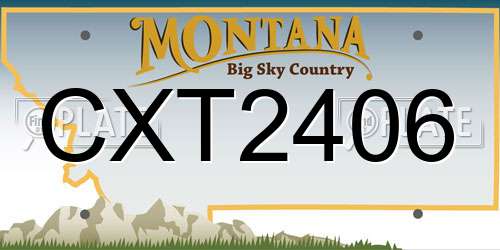 CXT2406 Montana License Plate