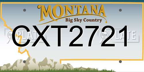 CXT2721 Montana License Plate