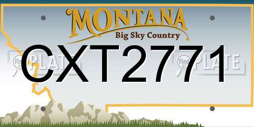 CXT2771 Montana License Plate