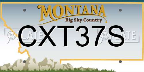 CXT37S Montana License Plate