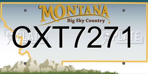 CXT7271 Montana License Plate