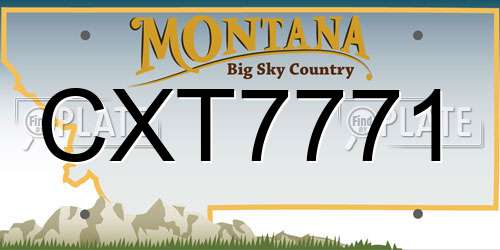 CXT7771 Montana License Plate