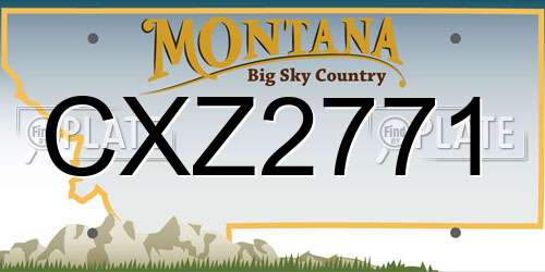 CXZ2771 Montana License Plate