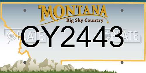 CY2443 Montana License Plate