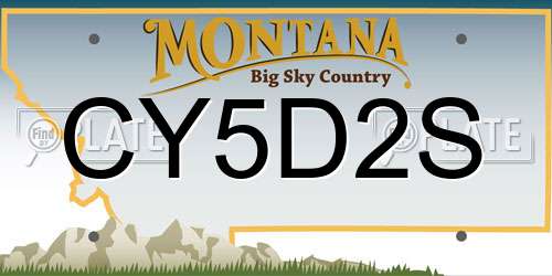 CY5D2S Montana License Plate