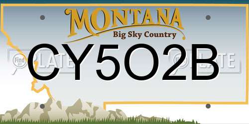 CY5O2B Montana License Plate