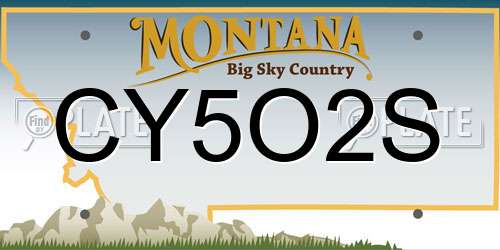 CY5O2S Montana License Plate