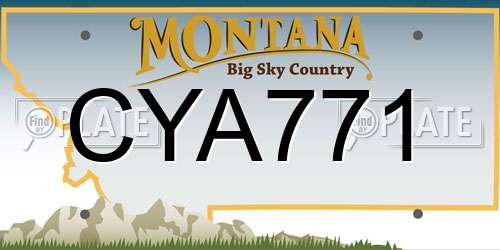 CYA771 Montana License Plate