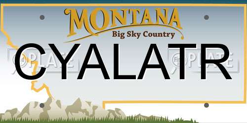 CYALATR Montana License Plate
