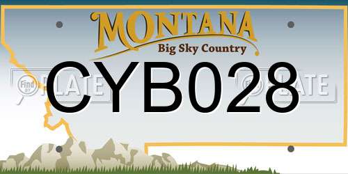 CYB028 Montana License Plate