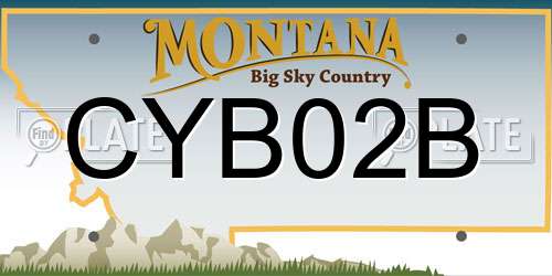 CYB02B Montana License Plate
