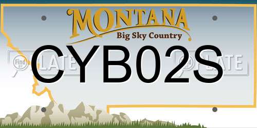 CYB02S Montana License Plate
