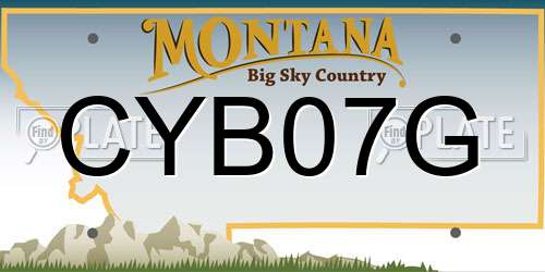 CYB07G Montana License Plate