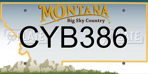 CYB386 Montana License Plate