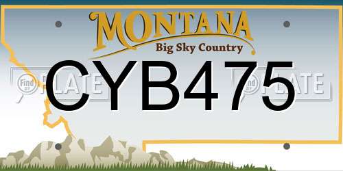 CYB475 Montana License Plate