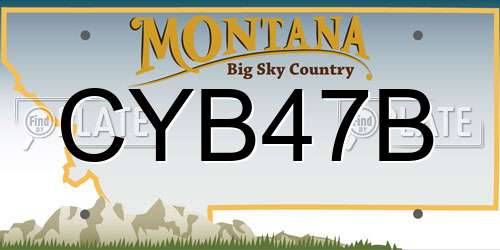 CYB47B Montana License Plate