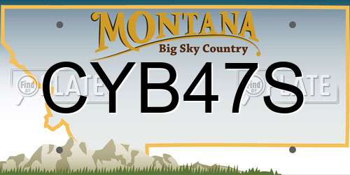 CYB47S Montana License Plate