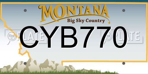 CYB770 Montana License Plate