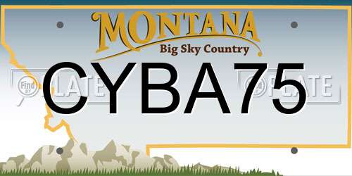 CYBA75 Montana License Plate