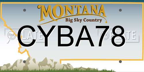 CYBA78 Montana License Plate