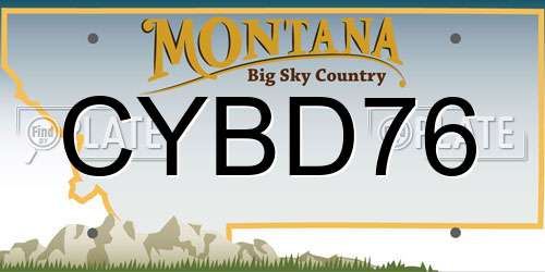 CYBD76 Montana License Plate