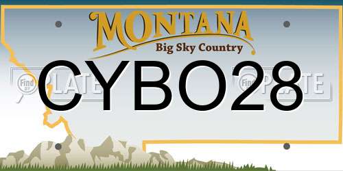 CYBO28 Montana License Plate