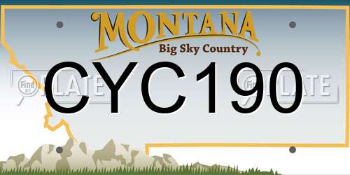 CYC190 Montana License Plate