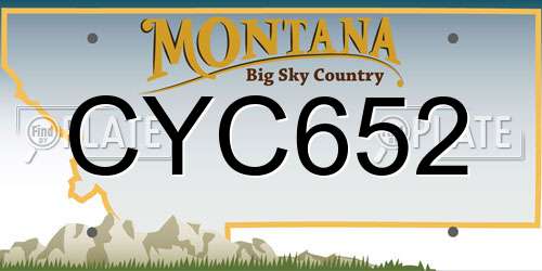 CYC652 Montana License Plate