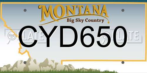 CYD650 Montana License Plate
