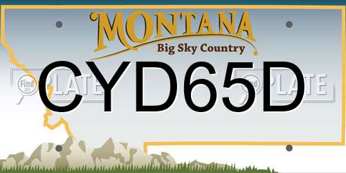 CYD65D Montana License Plate
