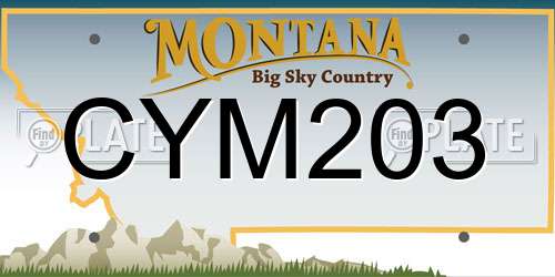 CYM203 Montana License Plate