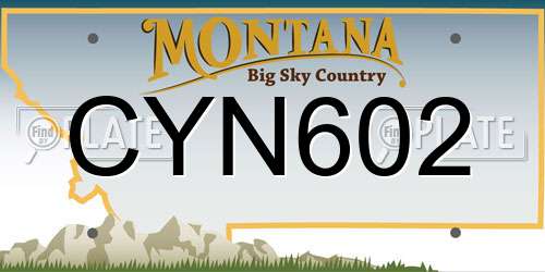 CYN602 Montana License Plate