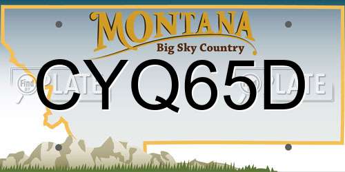 CYQ65D Montana License Plate