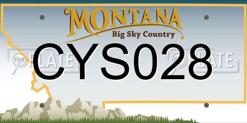 CYS028 Montana License Plate
