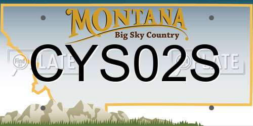 CYS02S Montana License Plate