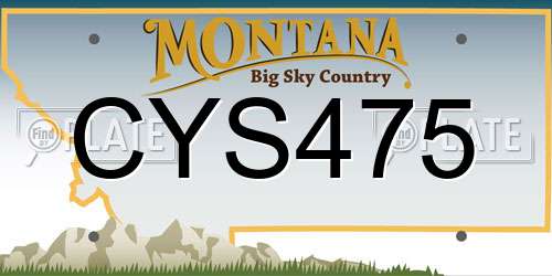 CYS475 Montana License Plate