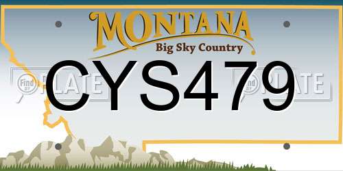 CYS479 Montana License Plate